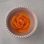 شمع گل رز با شات سنگ مصنوعی
